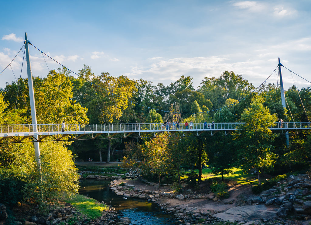 Bridge at the Falls Park on the Reedy, in Greenville, South Carolina