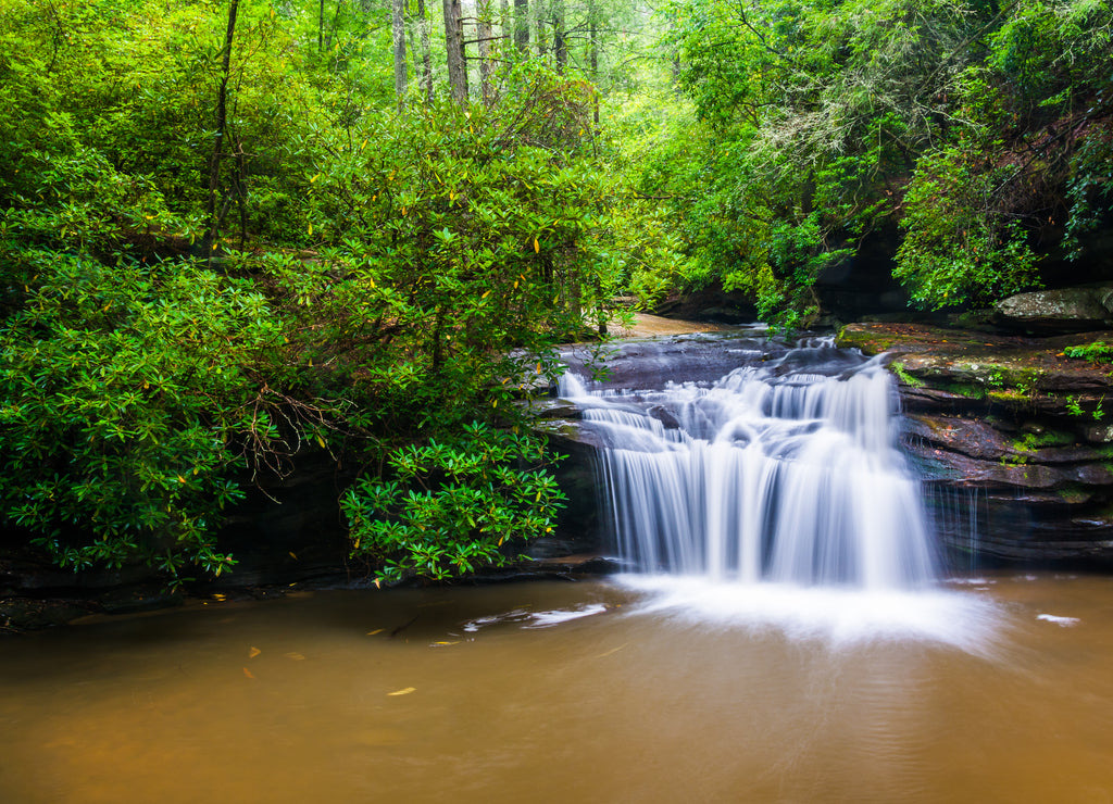 Waterfall on Carrick Creek, at Table Rock State Park, South Carolina