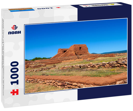 Wide view of the Pueblo Church at Pecos National Park, New Mexico