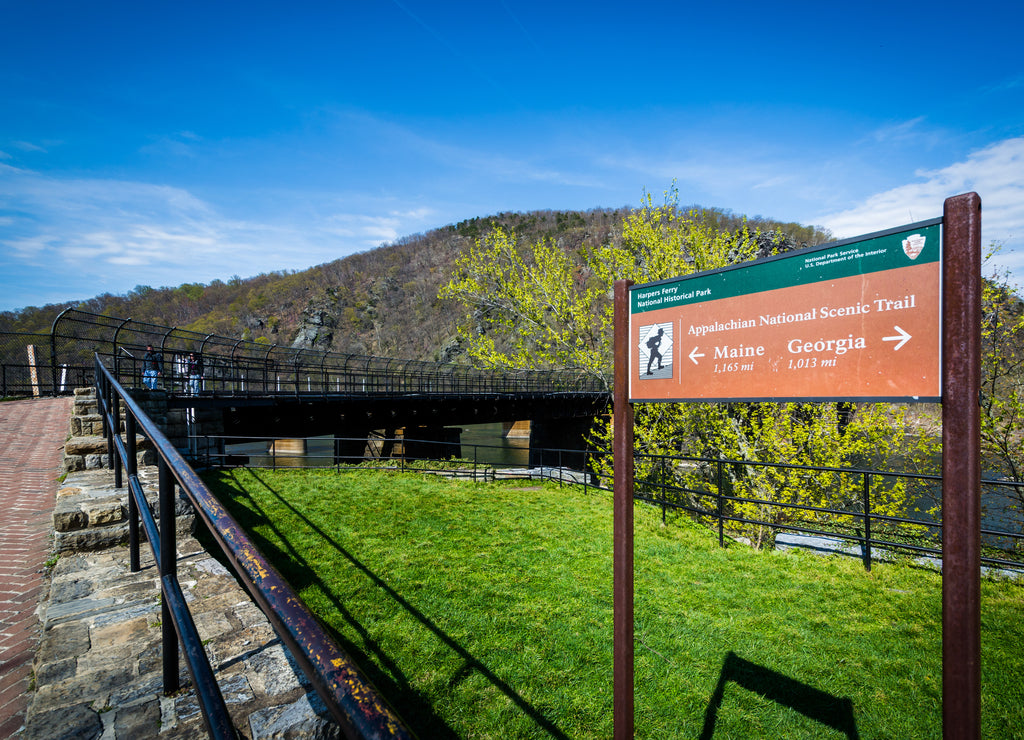 Appalachian Trail sign in Harpers Ferry, West Virginia