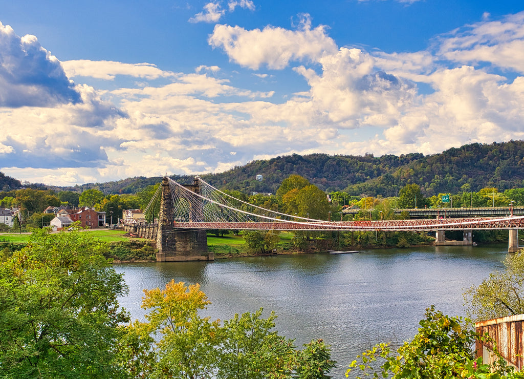 The Wheeling Suspension Bridge, West Virginia