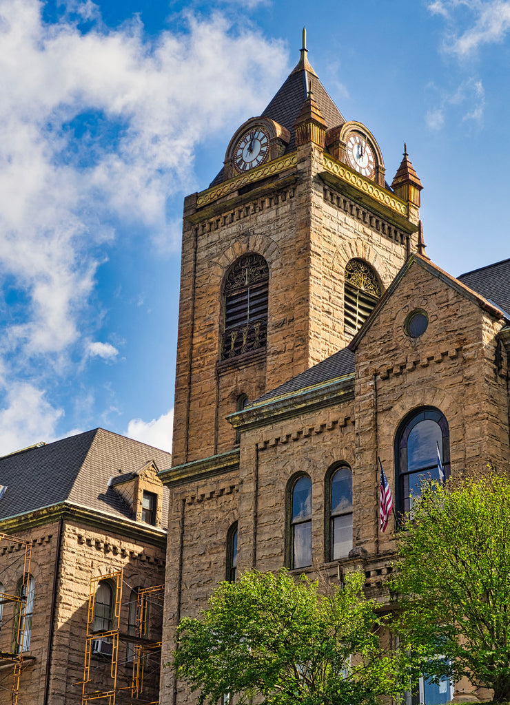 The McDowell County Courthouse in Welch, West Virginia. Detectives from the Baldwin-Felts agency assassinated Matewan Police Chief Sid Hatfield on the courthouse steps