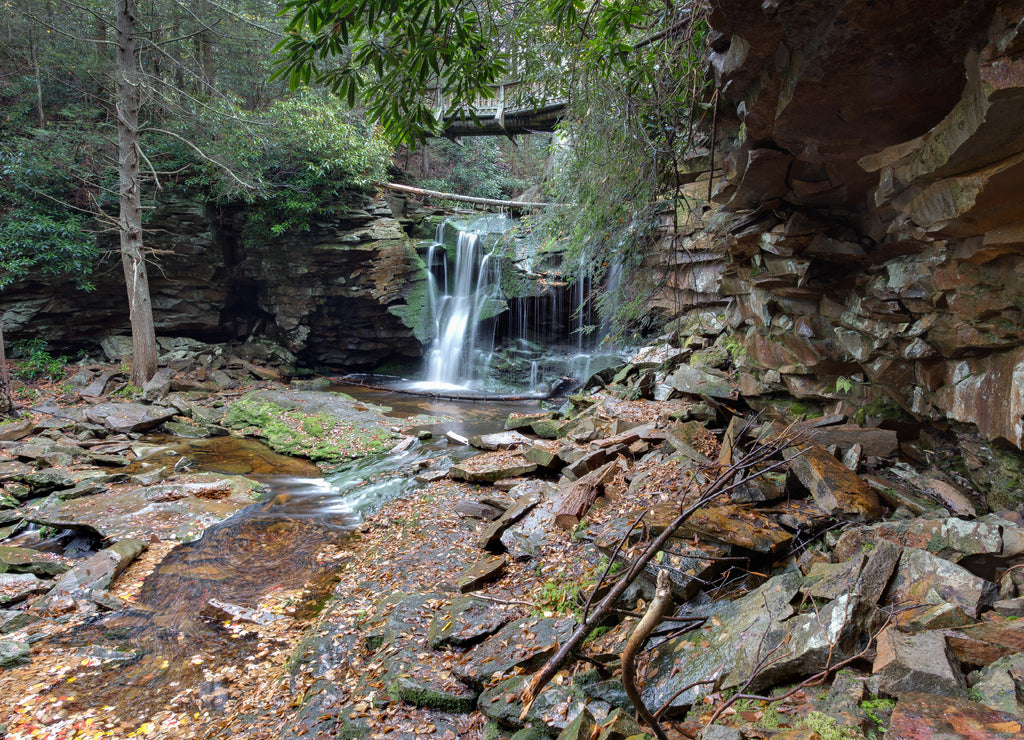 Blackwater waterfall cascade, West Virginia