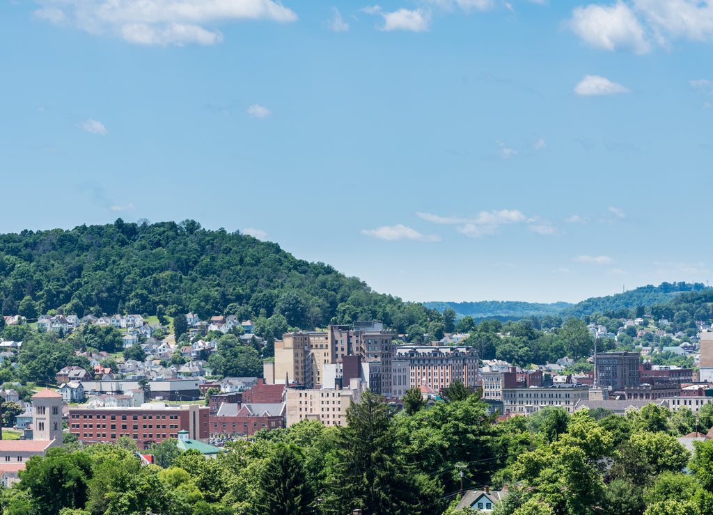 Downtown skyline of Clarksburg in West Virginia