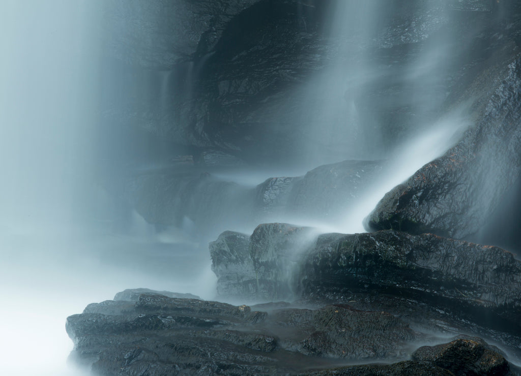 Chapman Falls and rocks at Devil's Hopyard State Park, Connecticut