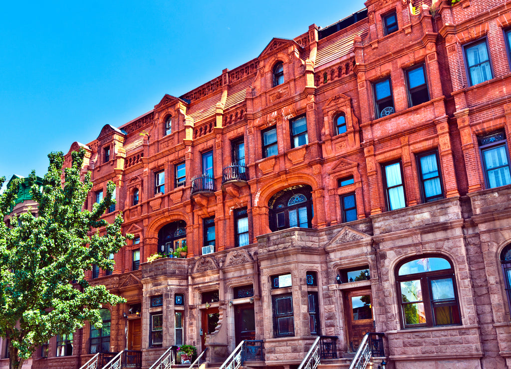 Harlem district and its typical house - New York