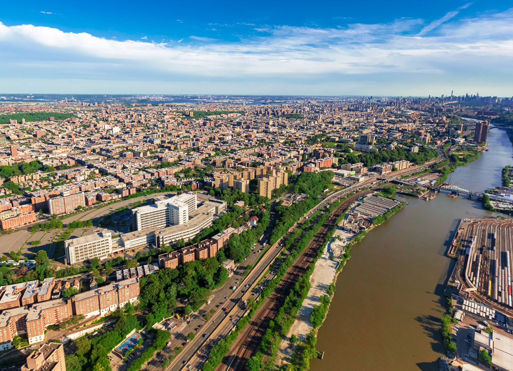 Aerial view of the Bronx, New York