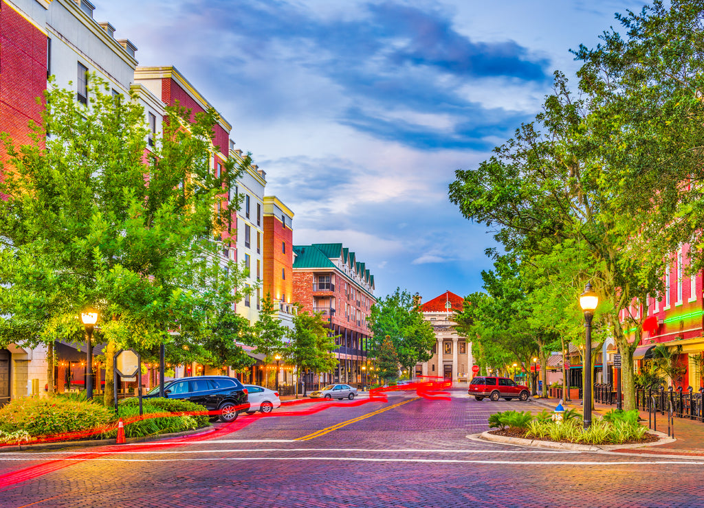 Gainesville, Florida, USA downtown cityscape