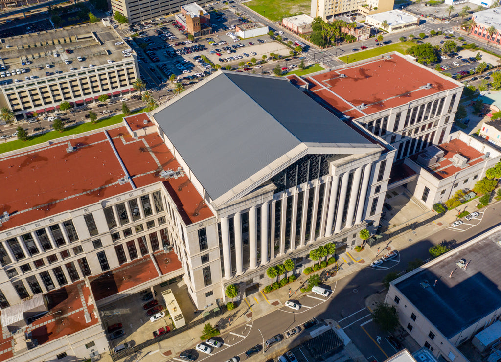 Aerial drone photo Duval County Clerk of Courts Building, Florida