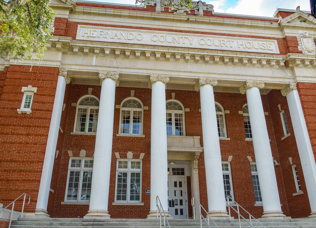 Hernando County Courthouse historic building - Brooksville, Florida, USA