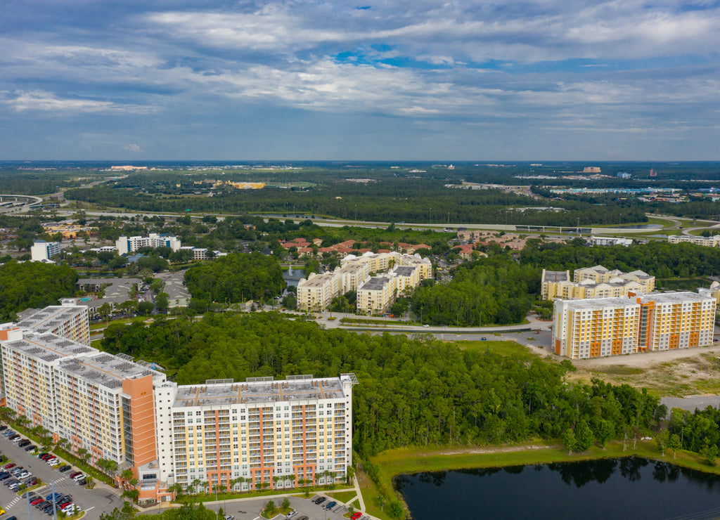 Aerial photo of residential condominiums in Kissimmee Florida
