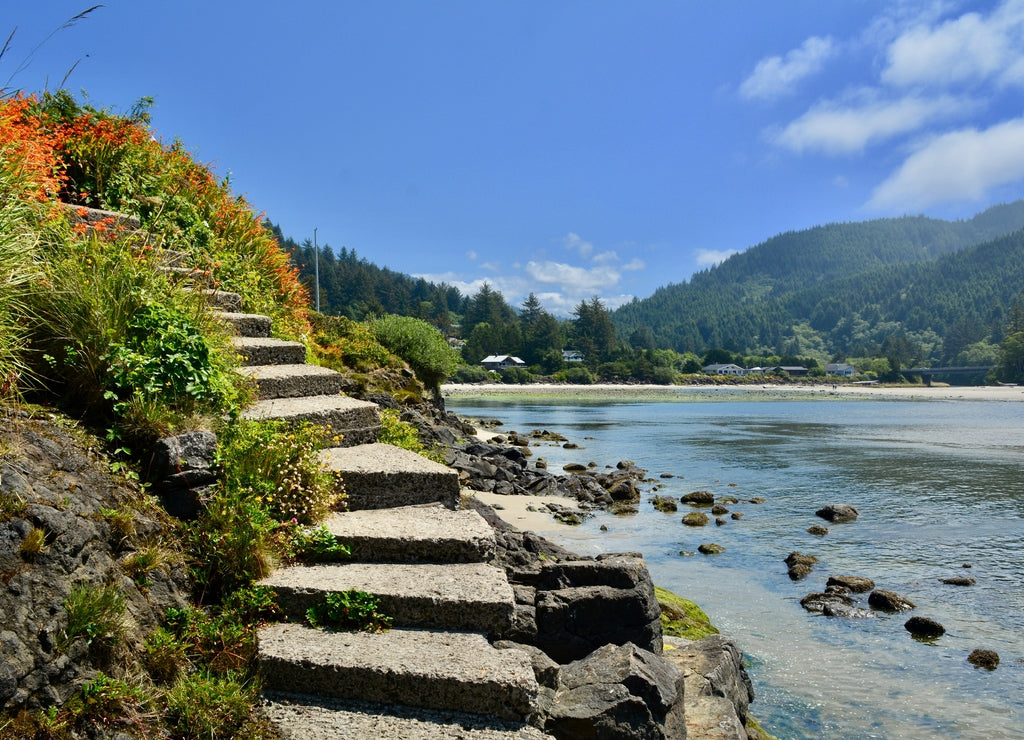 Yachats Oregon Pacific Northwest PNW Coast Landscape Stairs