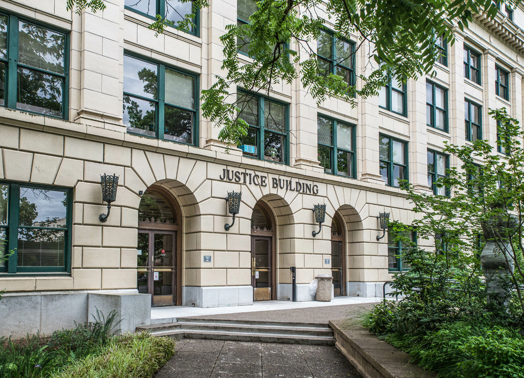 Oregon Justice Building, home of the state's Supreme Court and Court of Appeals in Salem