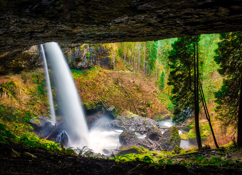 Under the North Falls Cave, Silver Falls State Park Oregon