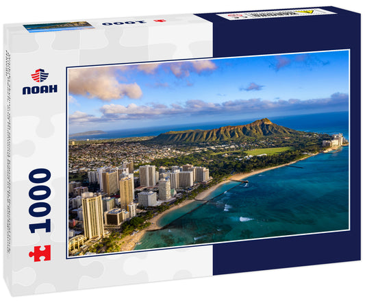 Waikiki skyline with Queen Kapiolani Regional Park, Kuhio Beach, and Diamond Head in the background, Hawaii