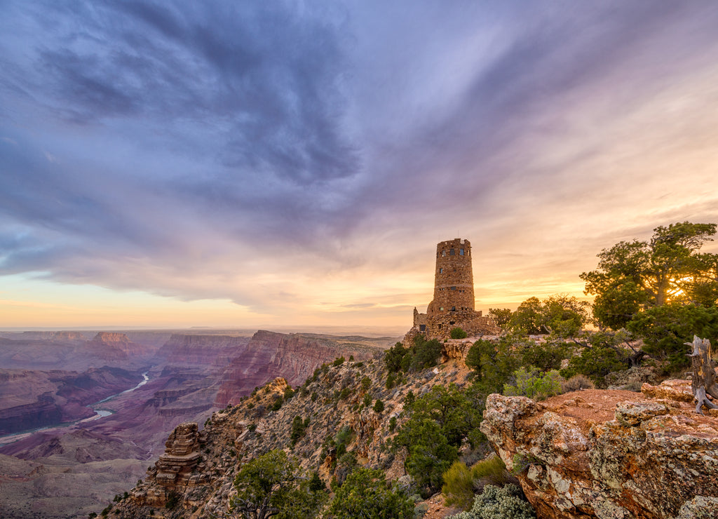 Desert View Watchtower on the Grand Canyon, Arizona