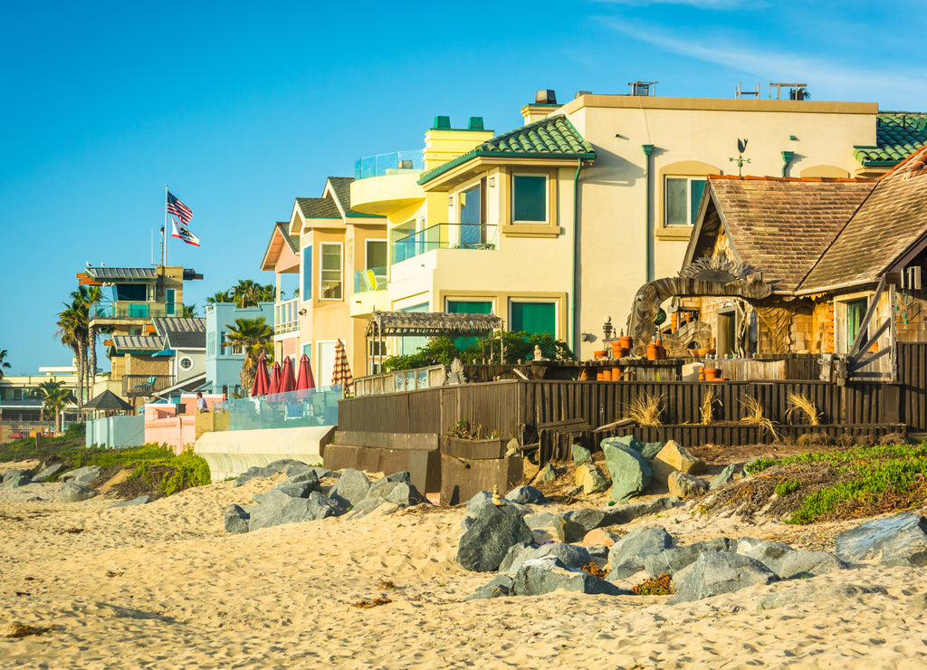 Beachfront homes in Imperial Beach, California
