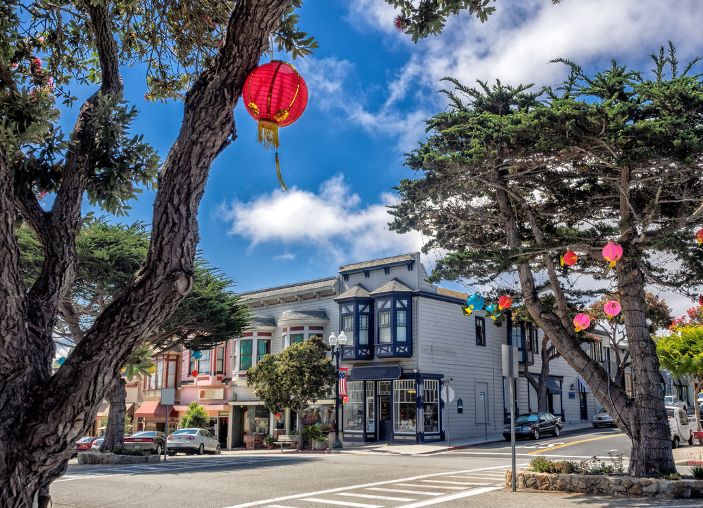 Old style building in Pacific Grove, Monterey, California