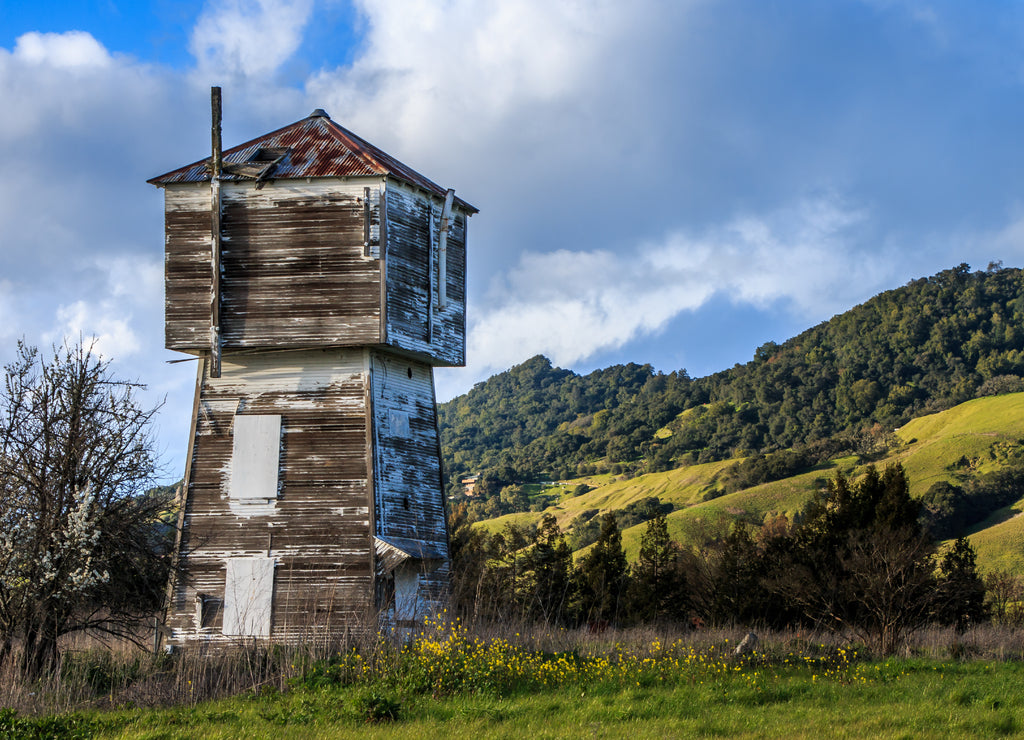 Old Watertower in Sonoma County, California