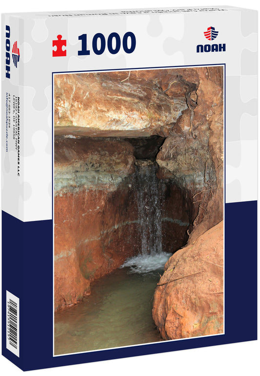 Water fall inside a cave in Roman Nose State Park Oklahoma