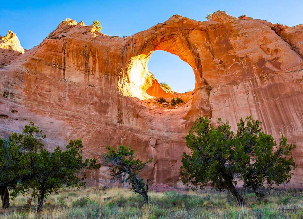 Window Rock in morning light, Arizona, USA