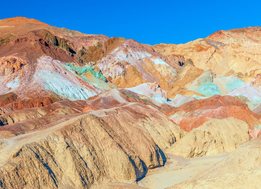 Amazing view of colorful Artist's Palette Death Valley National Park California