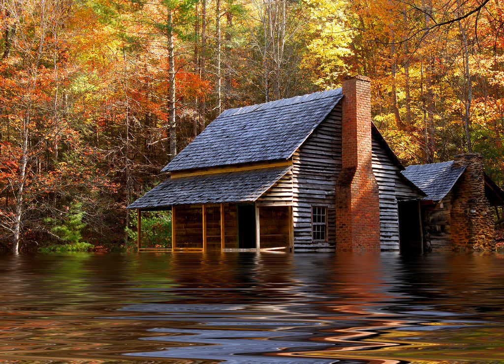 Flooded House in Iowa USA