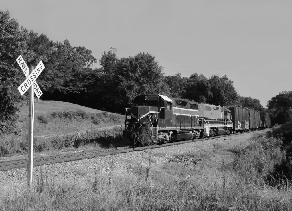 Arkansas Railway in black white