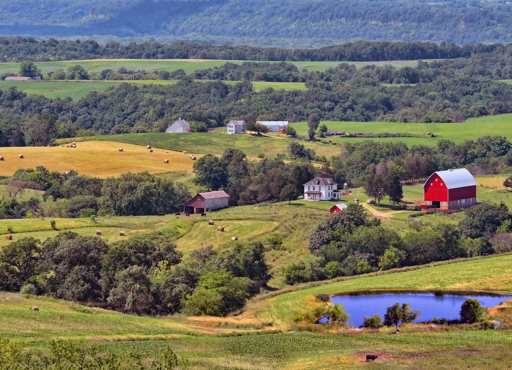 Family farms dot the landscape of northeaastern Iowa