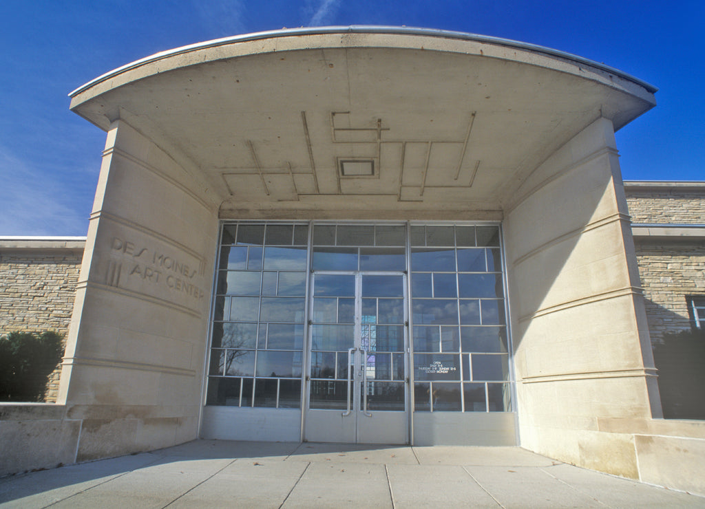 Entrance of the Des Moines Art Center, Des Moines, Iowa