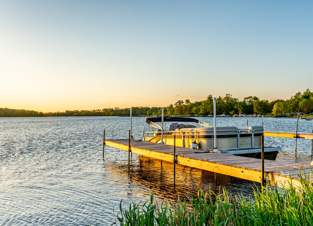 Iowa Big Creek Lake State Park Sunset