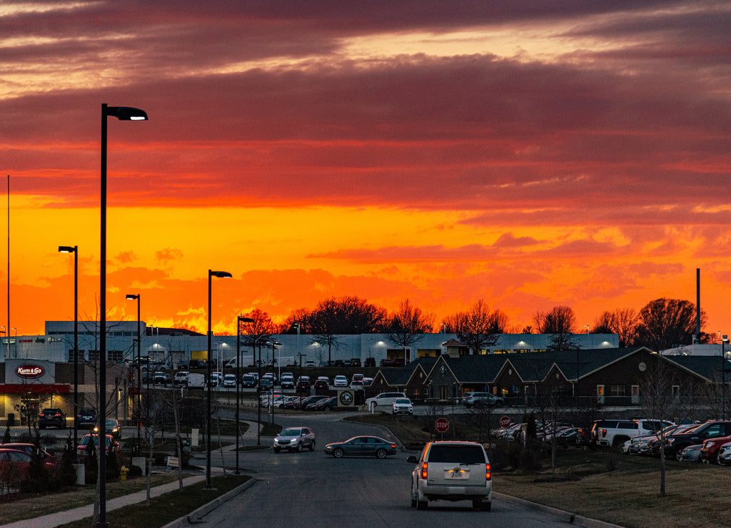 Golden Sunset over Urbandale Des Moines Iowa