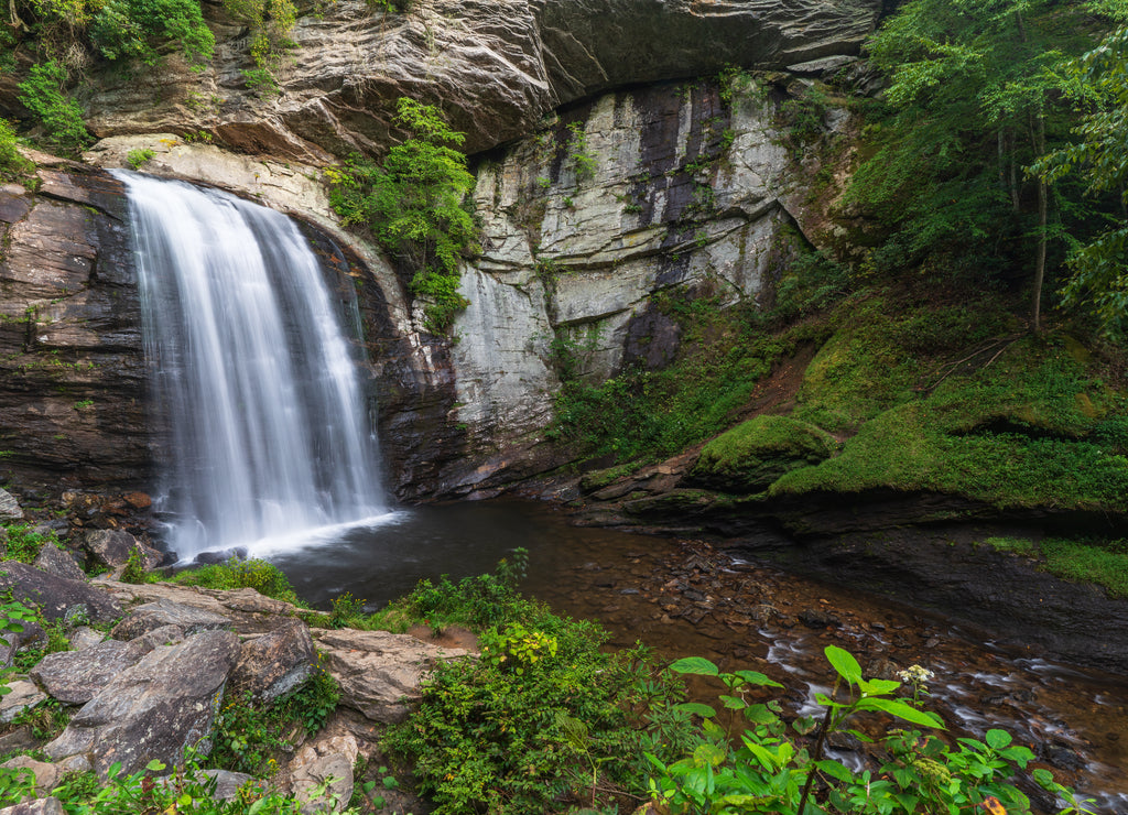 Looking Glass Falls in Pisgah National Forest, near Asheville, North Carolina