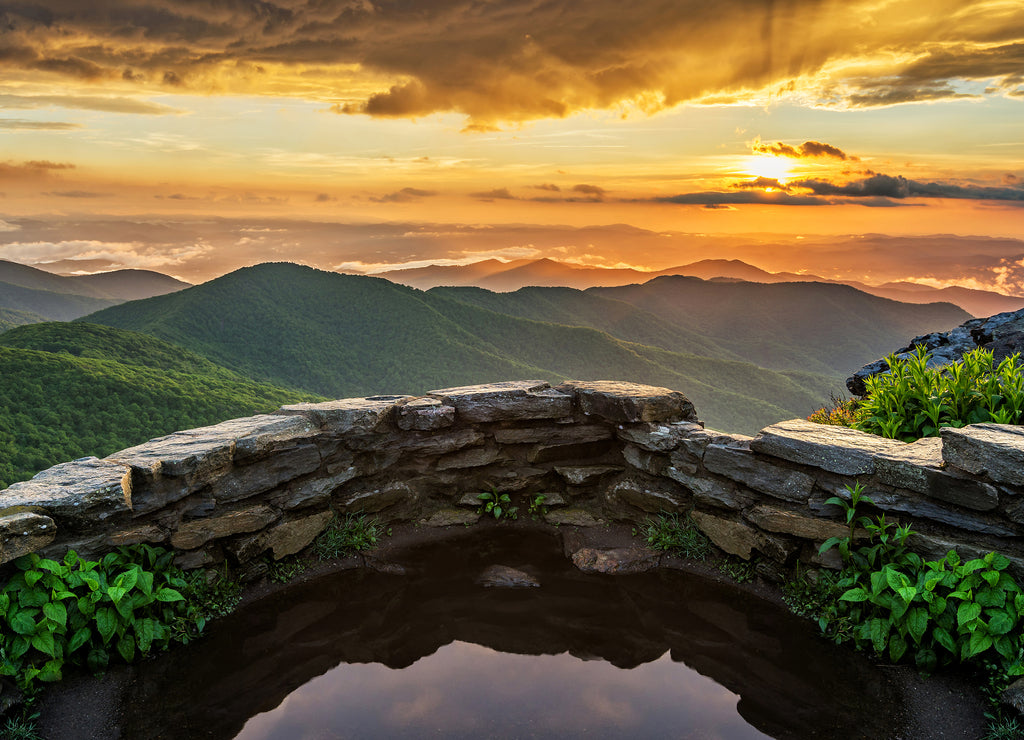 Scenic overlook, Blue Ridge Mountains, North Carolina