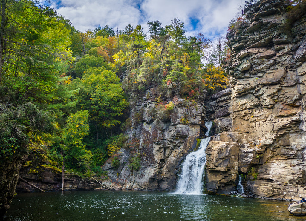 Linville Falls, along the Blue Ridge Parkway in North Carolina